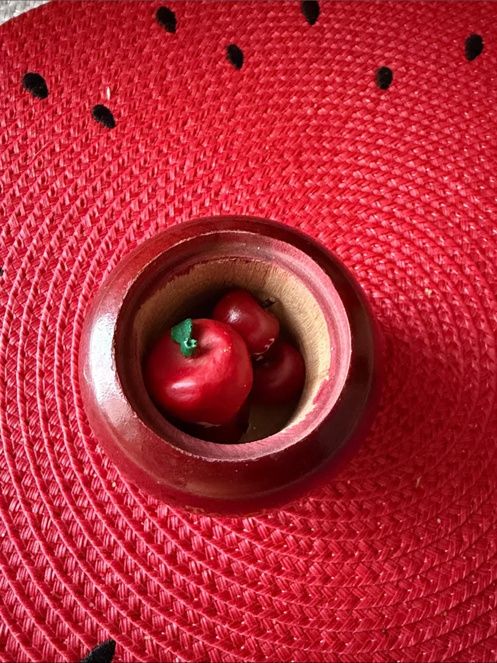 Teacher Apple Candle - Red Decorative Apple Accent